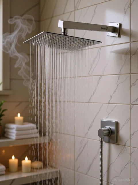 Premium Shower Arm with Flange - square
